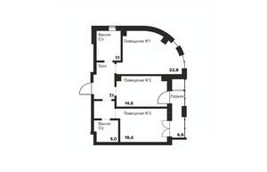 3-к квартира, вторичка, 76м2, 10/31 этаж