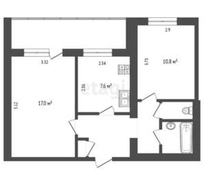 2-к квартира, вторичка, 47м2, 3/9 этаж
