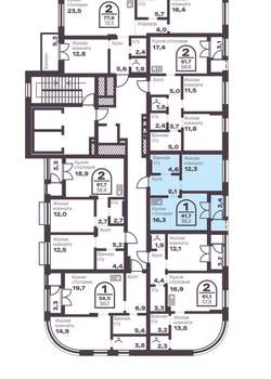 1-к квартира, вторичка, 38м2, 4/8 этаж