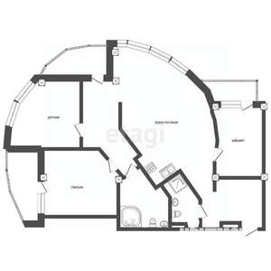 3-к квартира, вторичка, 118м2, 7/19 этаж