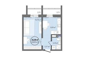 1-к квартира, вторичка, 38м2, 2/16 этаж