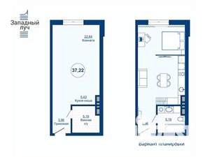 1-к квартира, вторичка, 37м2, 2/25 этаж