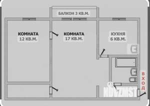 2-к квартира, вторичка, 45м2, 5/5 этаж