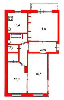 3-к квартира, вторичка, 74м2, 10/10 этаж