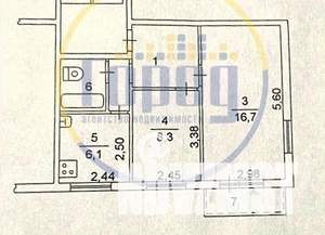 2-к квартира, вторичка, 41м2, 5/5 этаж