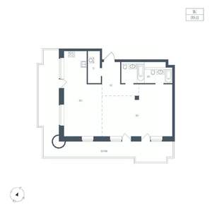 1-к квартира, вторичка, 89м2, 7/8 этаж