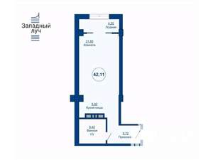 1-к квартира, вторичка, 42м2, 18/25 этаж