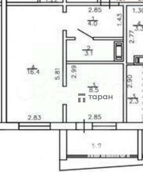 1-к квартира, вторичка, 32м2, 1/9 этаж