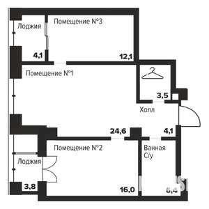 2-к квартира, вторичка, 67м2, 11/29 этаж