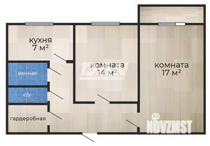 2-к квартира, вторичка, 49м2, 2/5 этаж