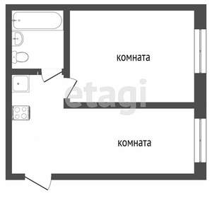 2-к квартира, вторичка, 35м2, 9/9 этаж