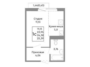Студия квартира, вторичка, 24м2, 9/10 этаж