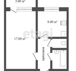 1-к квартира, вторичка, 33м2, 10/10 этаж
