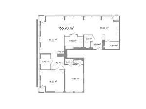 3-к квартира, строящийся дом, 167м2, 9/21 этаж