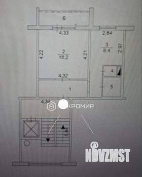1-к квартира, вторичка, 43м2, 5/10 этаж