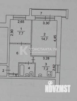 2-к квартира, вторичка, 42м2, 2/9 этаж
