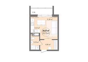 Студия квартира, вторичка, 28м2, 10/13 этаж