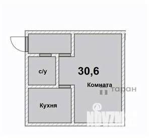 1-к квартира, вторичка, 31м2, 2/5 этаж