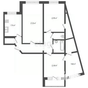 4-к квартира, вторичка, 82м2, 8/10 этаж