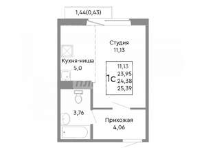 Студия квартира, вторичка, 24м2, 9/10 этаж