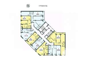 1-к квартира, вторичка, 50м2, 24/25 этаж