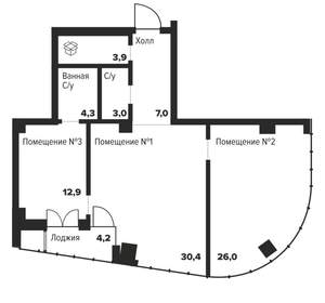 2-к квартира, вторичка, 88м2, 6/29 этаж