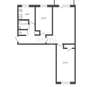 3-к квартира, вторичка, 58м2, 4/5 этаж