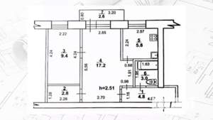 2-к квартира, вторичка, 44м2, 2/5 этаж