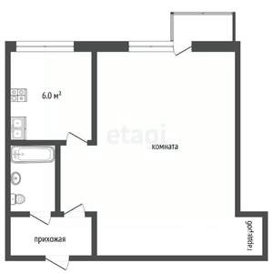 1-к квартира, вторичка, 28м2, 5/5 этаж