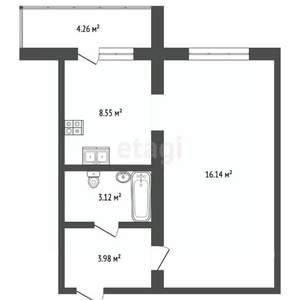 1-к квартира, вторичка, 32м2, 10/10 этаж