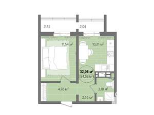 1-к квартира, вторичка, 37м2, 3/13 этаж