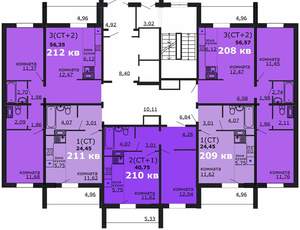 3-к квартира, вторичка, 56м2, 4/18 этаж