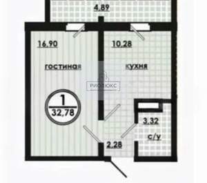 1-к квартира, вторичка, 36м2, 10/13 этаж