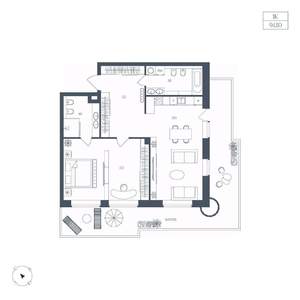 1-к квартира, вторичка, 95м2, 7/10 этаж