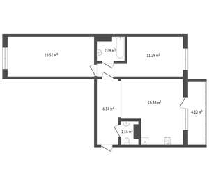 3-к квартира, вторичка, 56м2, 9/10 этаж
