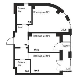 2-к квартира, строящийся дом, 76м2, 10/29 этаж