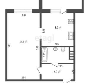 1-к квартира, вторичка, 32м2, 4/11 этаж