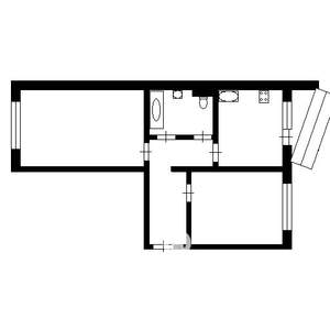 2-к квартира, вторичка, 57м2, 1/10 этаж
