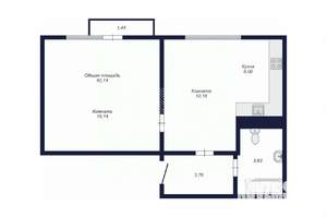 2-к квартира, вторичка, 41м2, 8/10 этаж