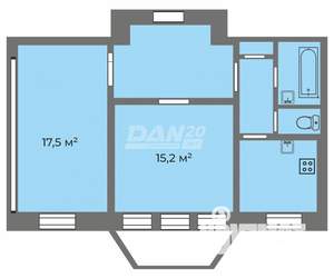 2-к квартира, вторичка, 56м2, 3/6 этаж