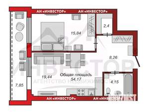 2-к квартира, сданный дом, 49м2, 13/28 этаж