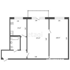 2-к квартира, вторичка, 46м2, 4/5 этаж
