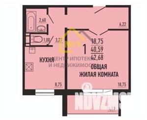 1-к квартира, вторичка, 40м2, 10/10 этаж