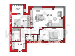 2-к квартира, вторичка, 110м2, 17/25 этаж