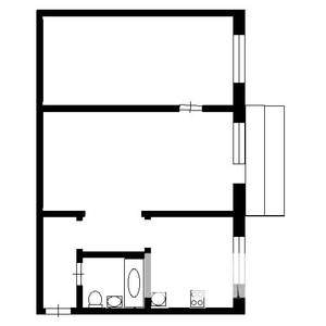 2-к квартира, вторичка, 48м2, 1/5 этаж
