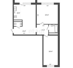 3-к квартира, вторичка, 74м2, 9/10 этаж