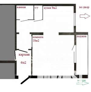 1-к квартира, вторичка, 35м2, 2/10 этаж