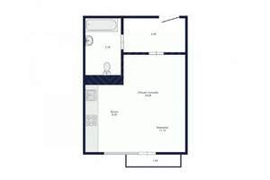 Студия квартира, вторичка, 24м2, 8/10 этаж