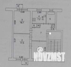 3-к квартира, вторичка, 68м2, 2/3 этаж