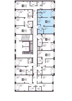 2-к квартира, вторичка, 57м2, 10/17 этаж